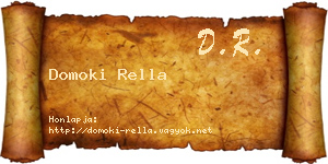 Domoki Rella névjegykártya